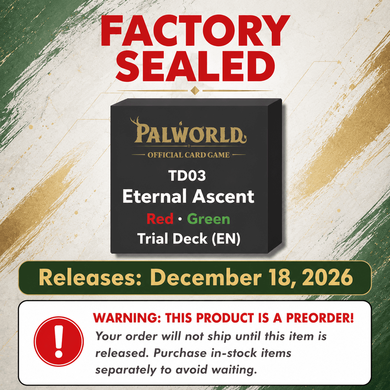 Eternal Ascent (TD03) Red・Green Trial Deck (EN) | Preorder